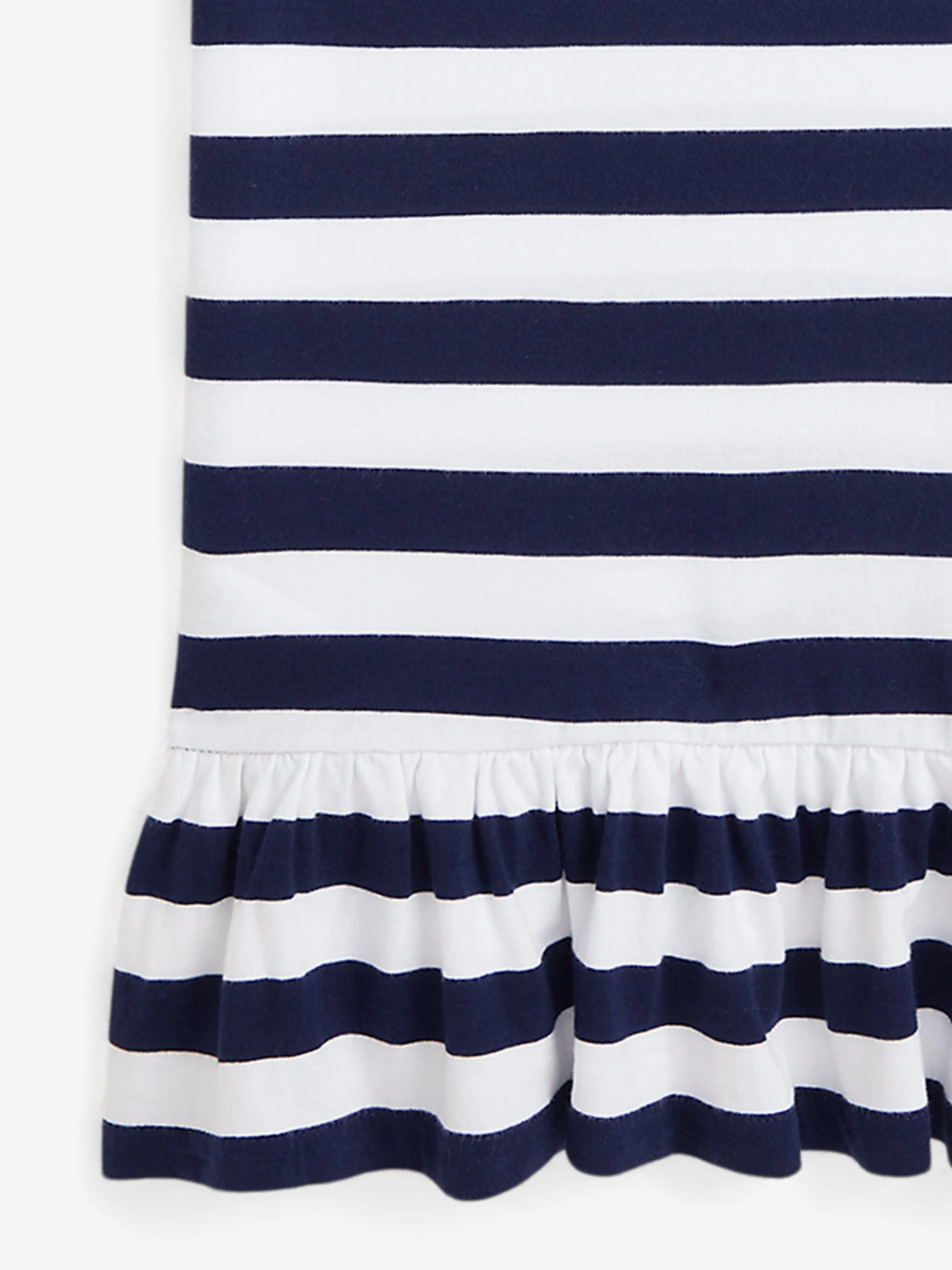Mädchen Gestreiftes Polo-Bär T-Shirt-Kleid in Marineblau