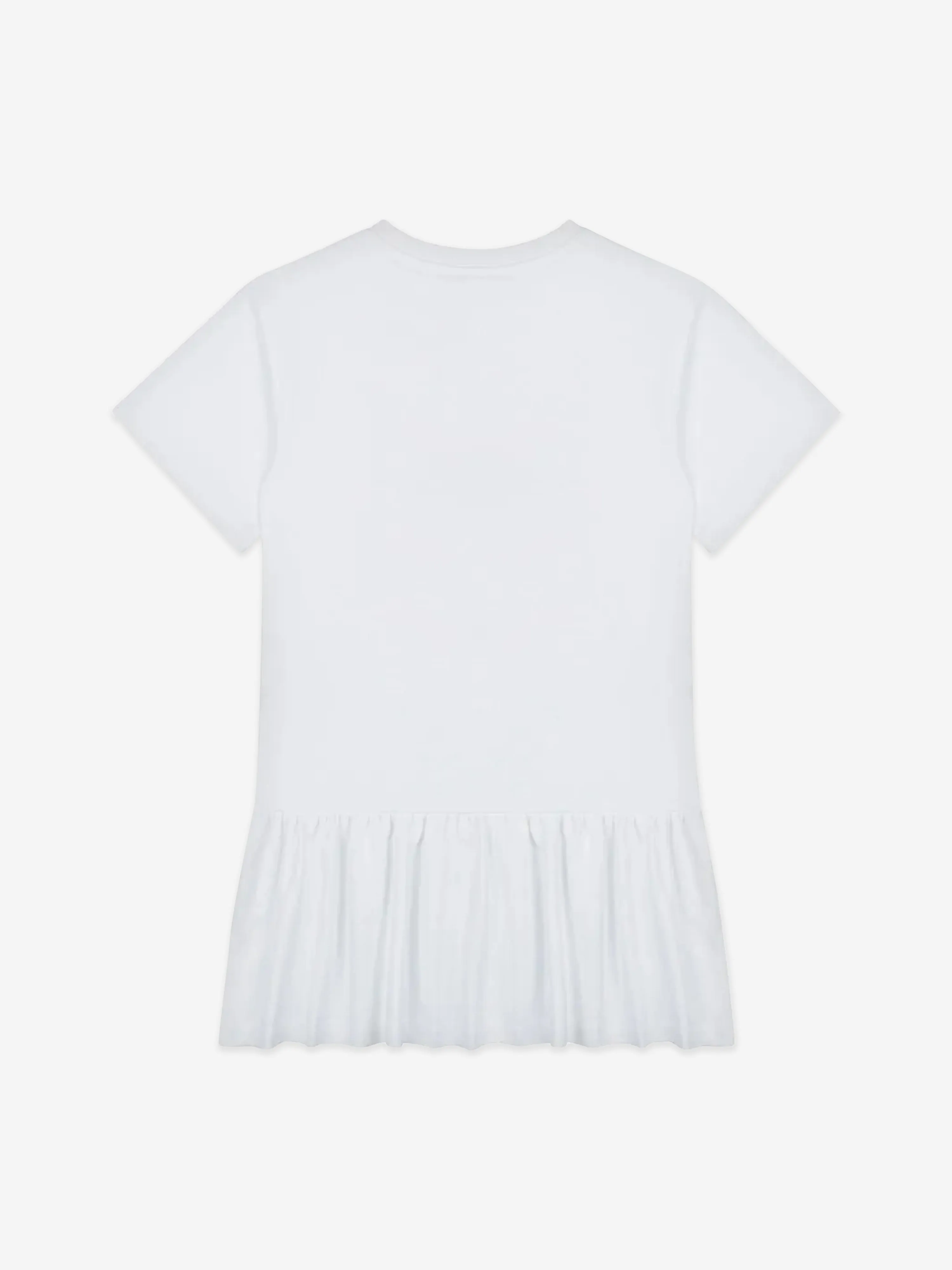 Mädchen Teddybär Logo Kleid in Weiß