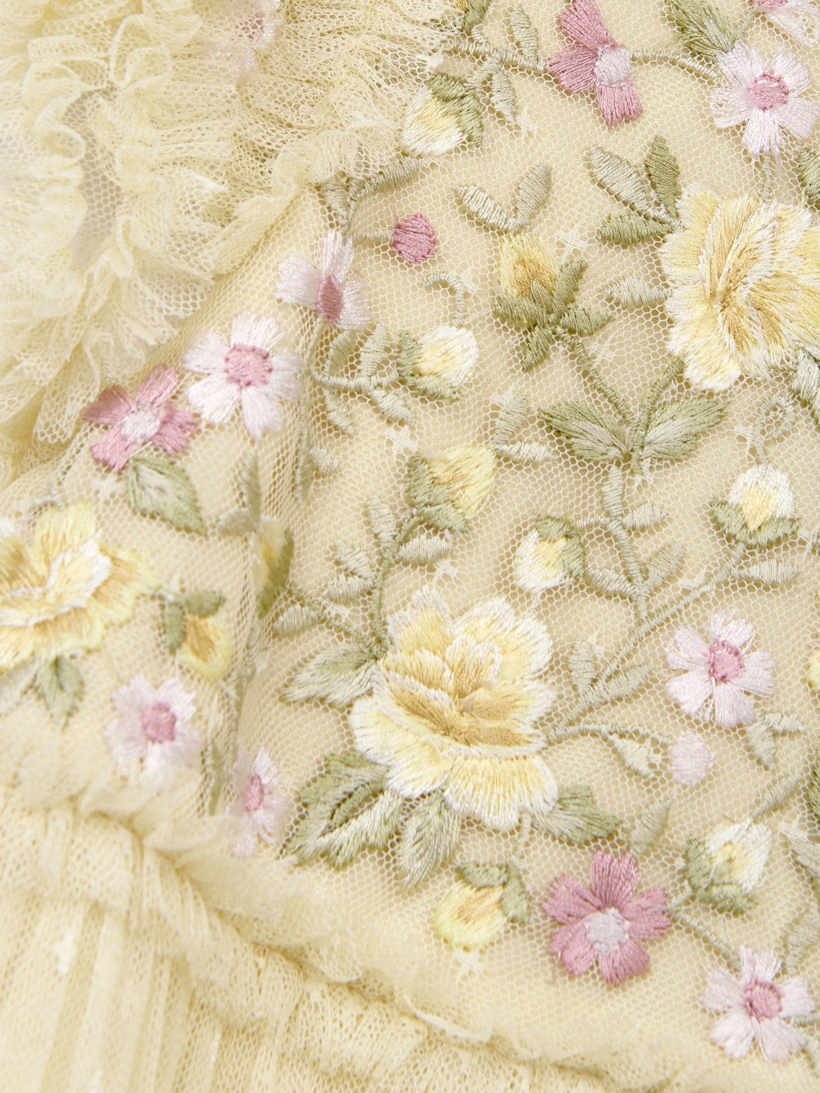 Mädchen Tüll Florine Mieder Kleid in Gelb