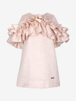 Jessie And James Mädchen Flatterby A-Line Rüschenkleid in Rosa