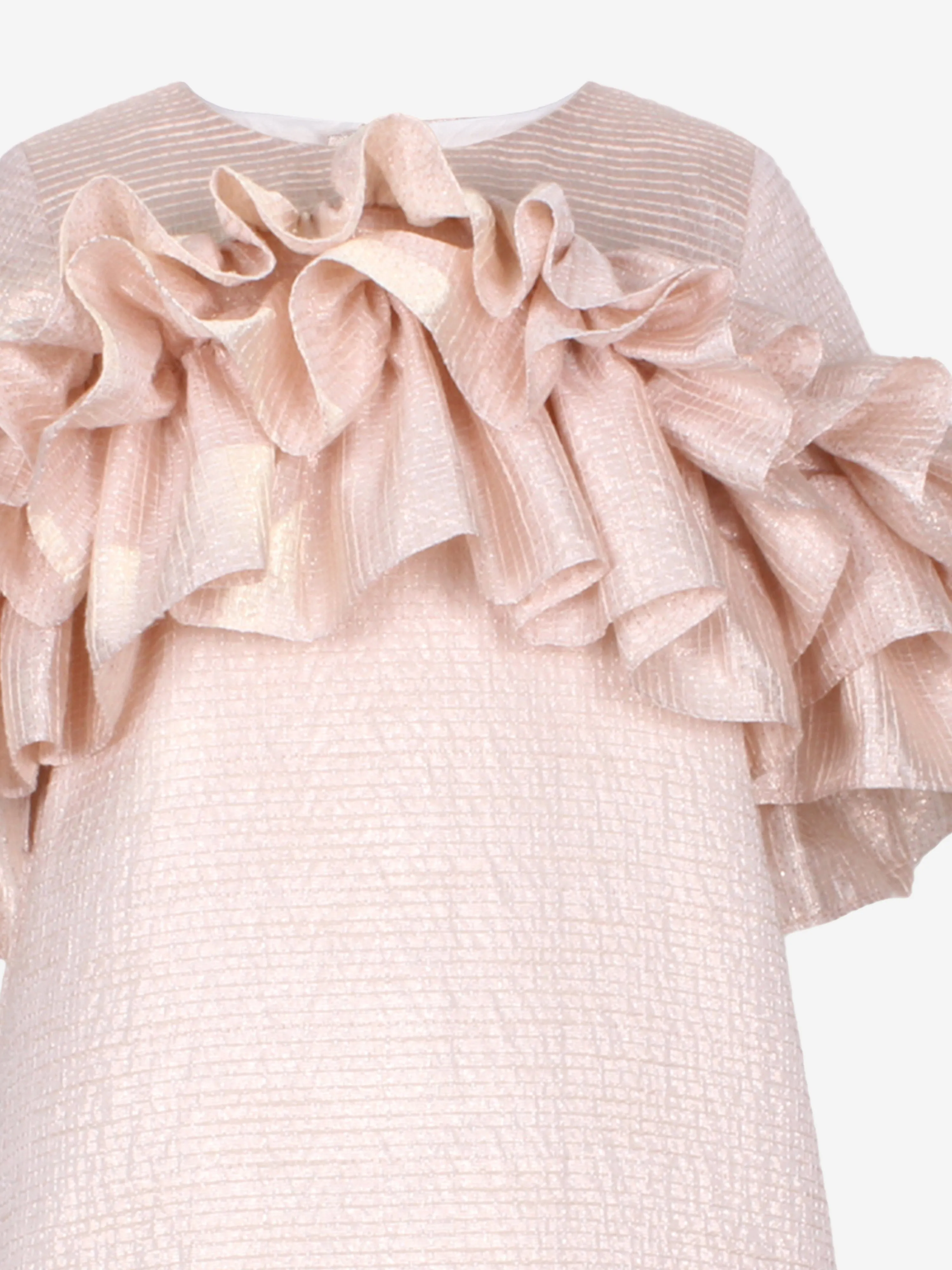 Jessie And James Mädchen Flatterby A-Line Rüschenkleid in Rosa