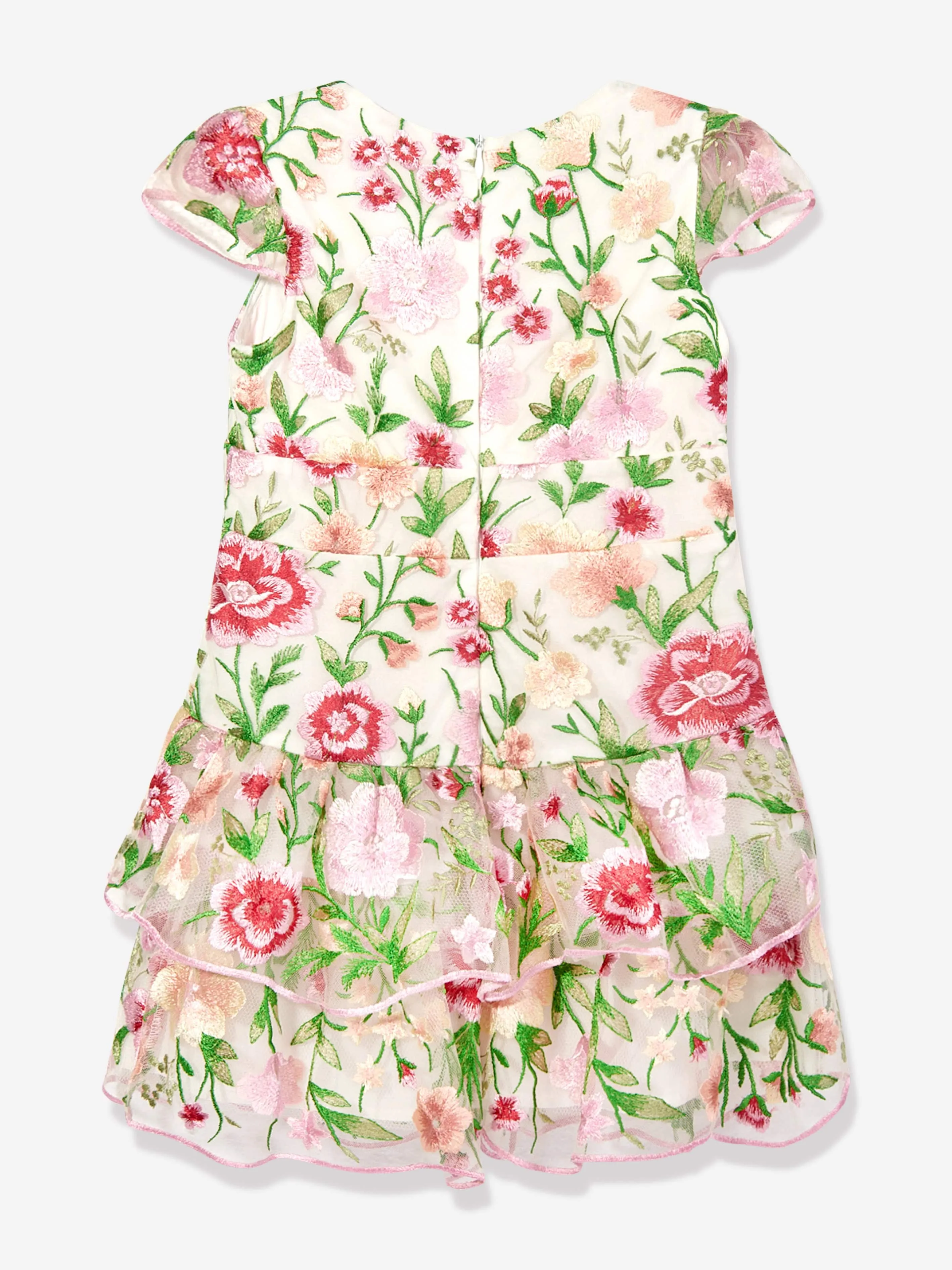 Marlo Girls Poppy besticktes Kleid in Mehrfarbig