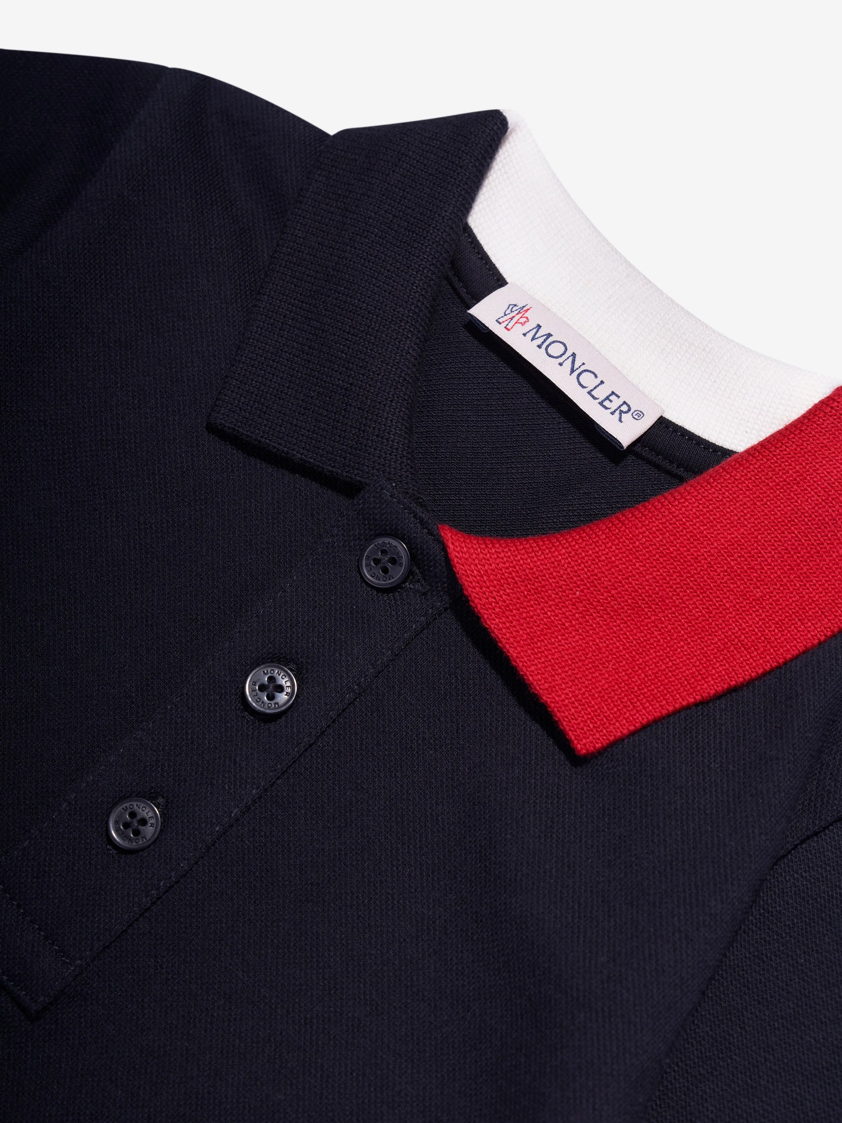 Moncler Enfant Baby Jungen Farbblock Polohemd in Marine