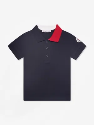 Moncler Enfant Baby Jungen Farbblock Polohemd in Marine