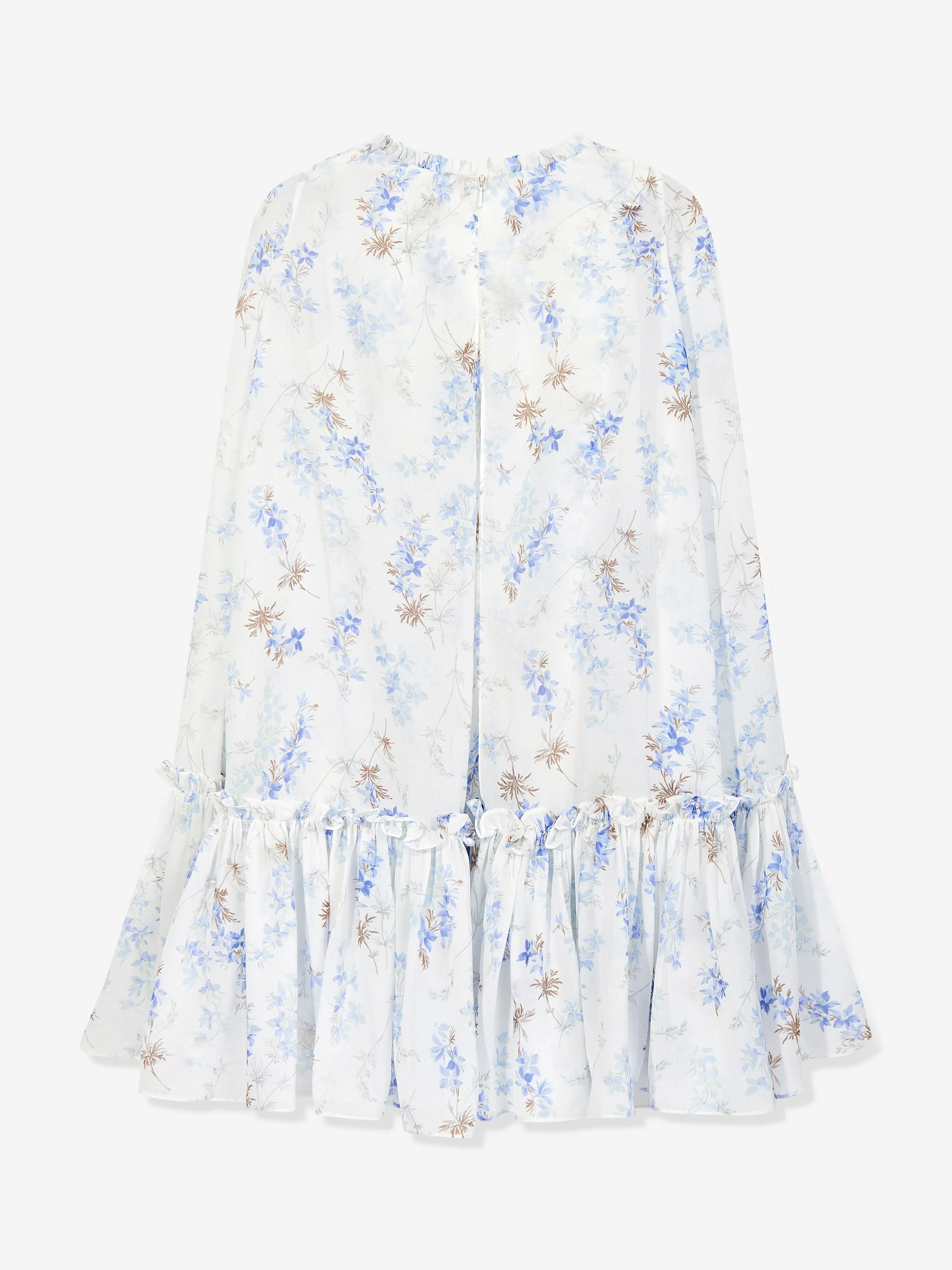 Needle & Thread Mädchen Ophelia Blümchen Chiffon Cape Kleid in Weiß