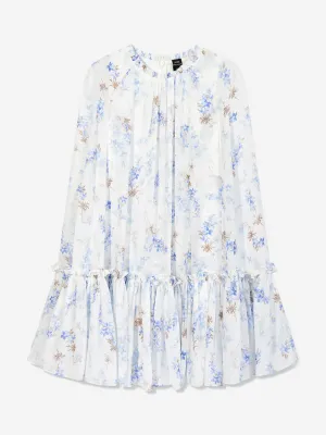 Needle & Thread Mädchen Ophelia Blümchen Chiffon Cape Kleid in Weiß