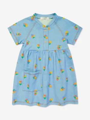 Das Bonnie Mob Girls Mermaid Beach Denim Pocket Kleid in Blau