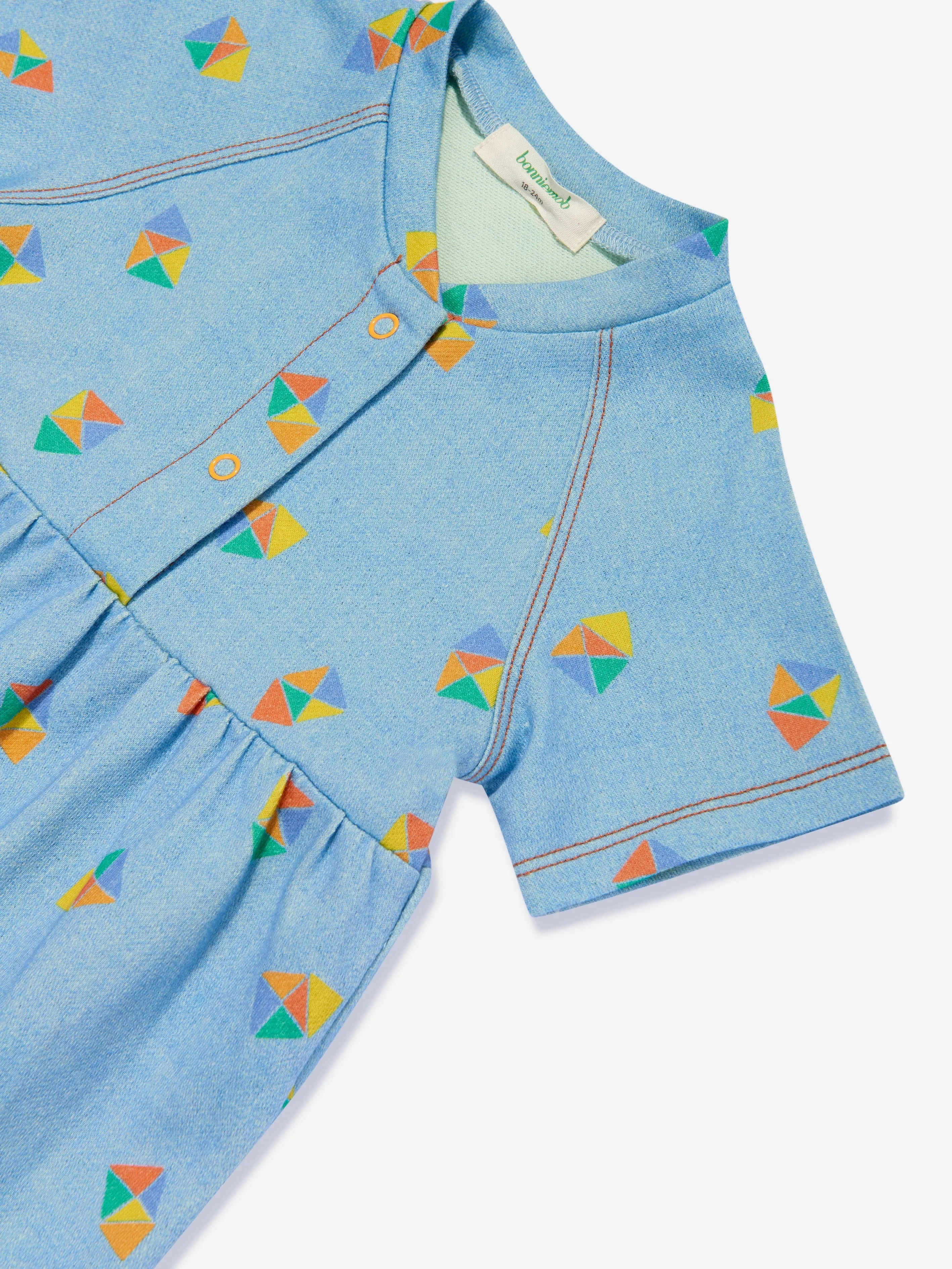 Das Bonnie Mob Girls Mermaid Beach Denim Pocket Kleid in Blau