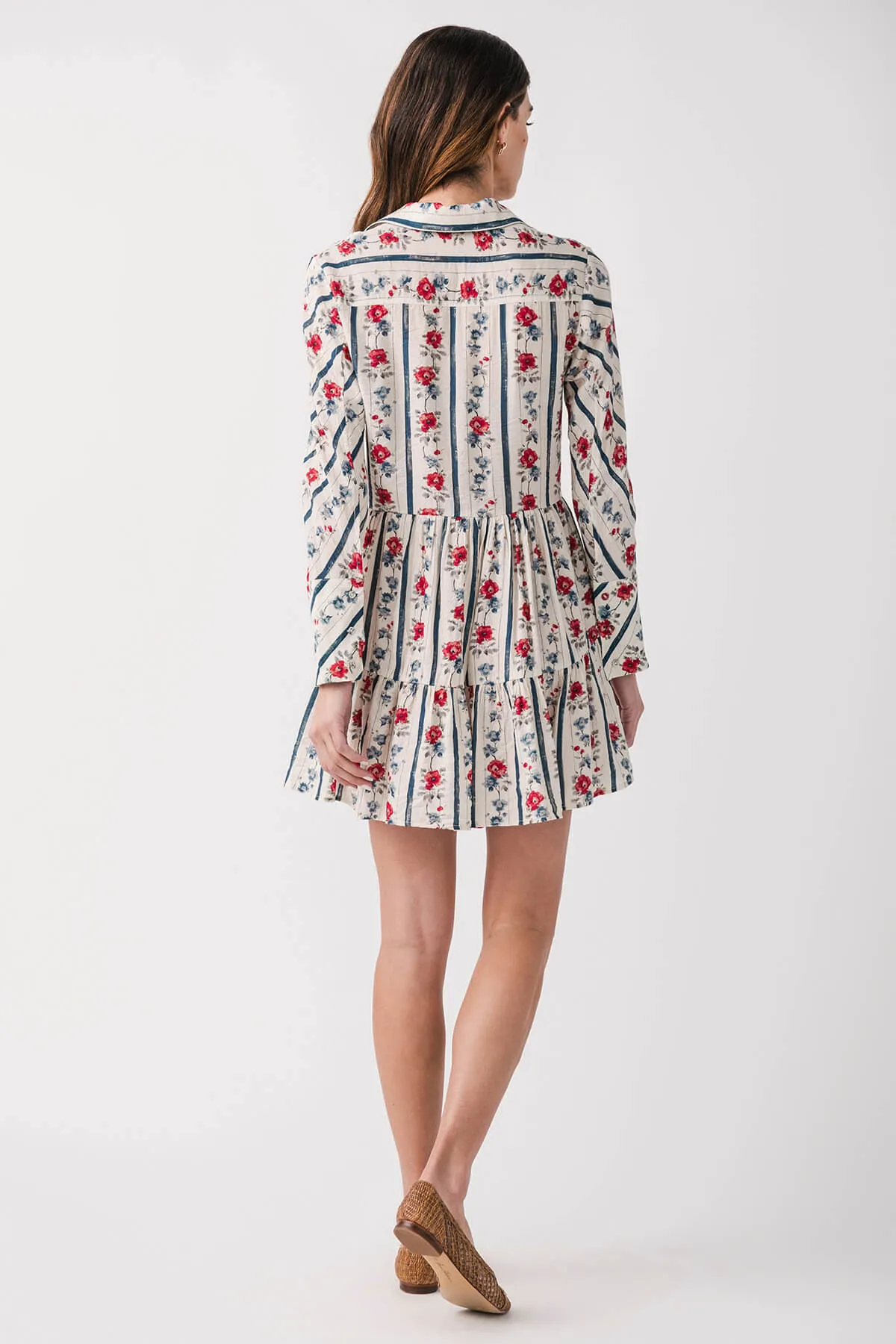 THML Knopfleiste Langarm-Kleid mit Kragen