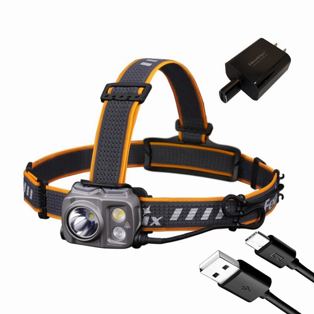 Select For Discount & Cheap 100% Cheap EdisonBright Fenix HP25R V2 1600 Lumen USB-C Rechargeable LED Headlamp, Rechargeable Battery with EBR USB Charging Adapter Bundle Sale,2025 New Arrivals new style, we bring you the latest Items.