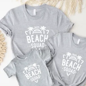 2025 Beach Squad Family Matching Grey T-Shirts mens dad clothes online