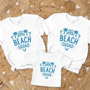 2025 Beach Squad Family Matching White T-Shirts discount mum dresses