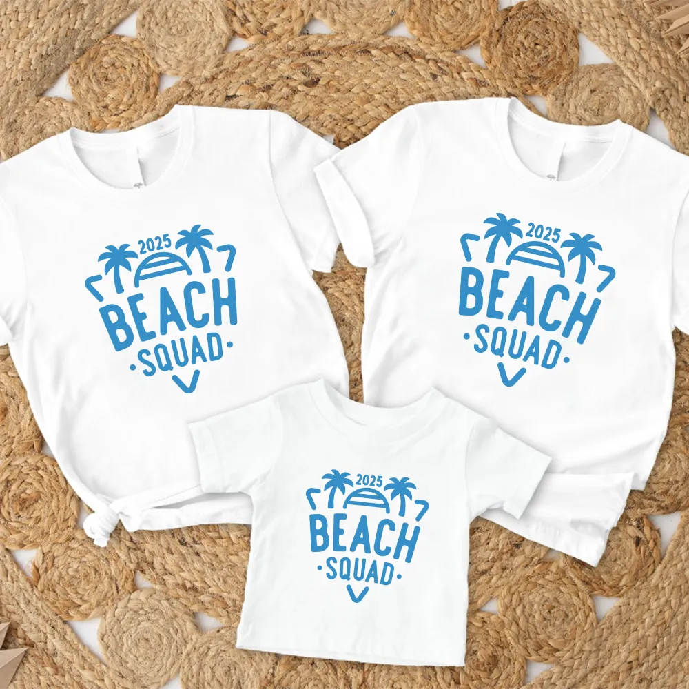 2025 Beach Squad Family Matching White T-Shirts maternity leggings online