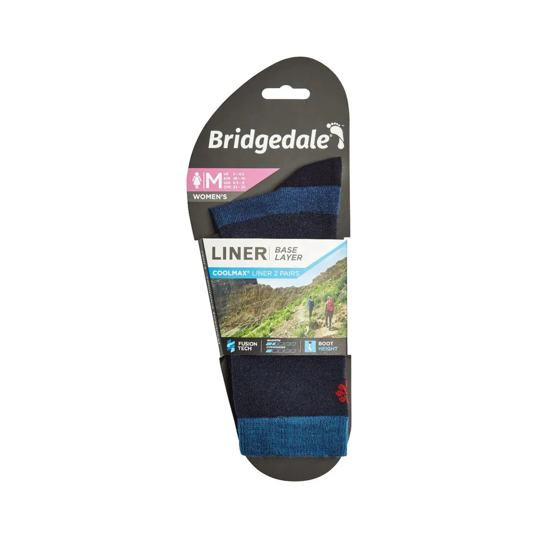 Newest style of 2025 BRIDGEDALE Women's Coolmax Liner Sock Twin Pack of new style here, 74% off, now, select the cheap Items.