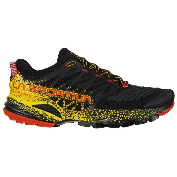 We offer La Sportiva Akasha II Mens Trail Running Shoe - Black/Yellow at discount price, fast delivery for you, bottom price.