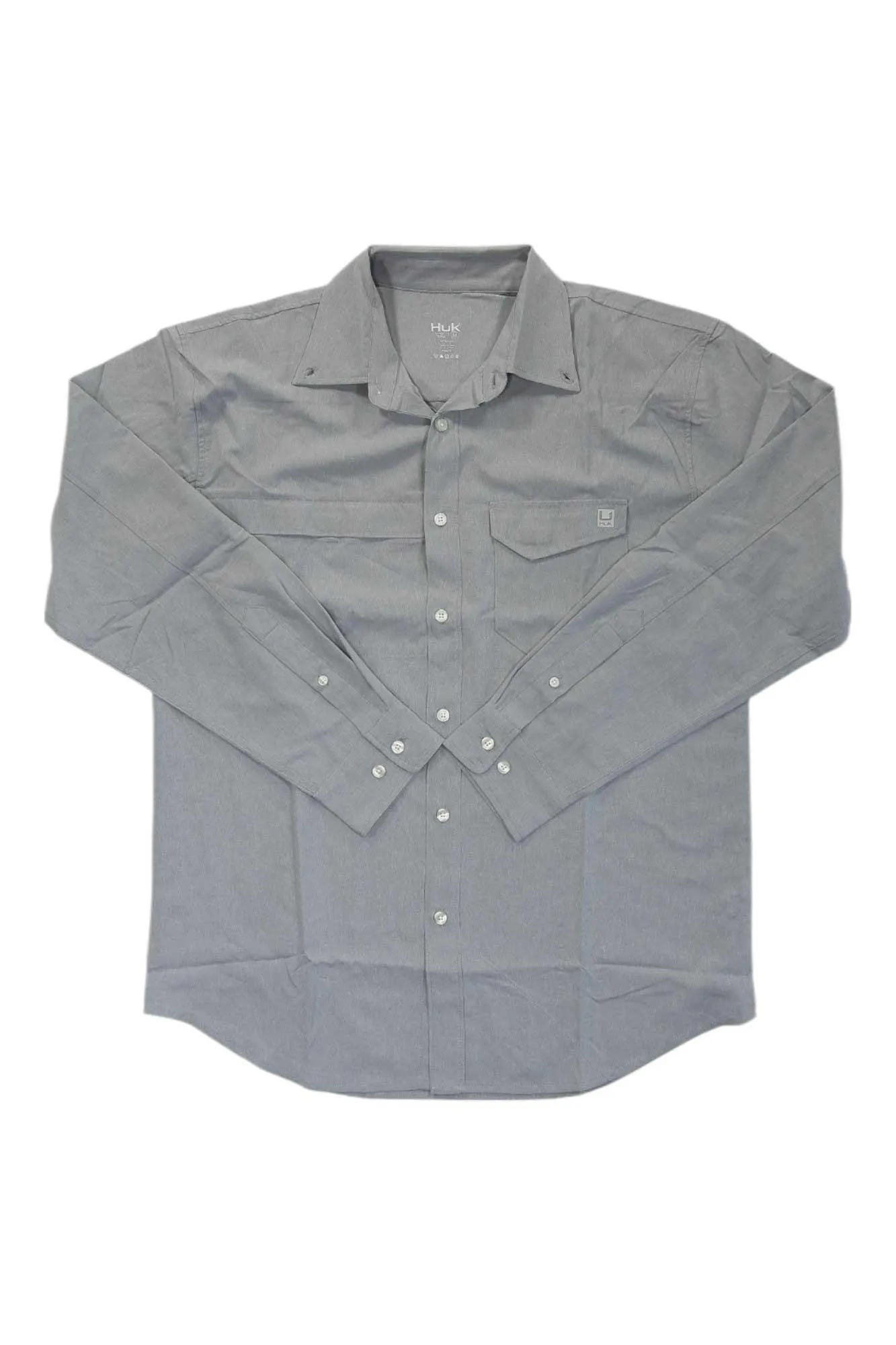 2025 Newest style 75%off Discount Huk Mens Tide Point Break Chambray LS Shirt lete in Specifications on sale, 74% discount and top quality for you.
