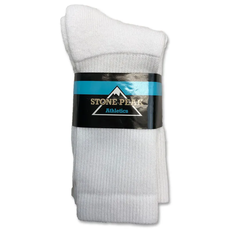 Select For Discount Stone Peak Adult Crew Sport Socks - White 3pk , place order on our site to get discount price.