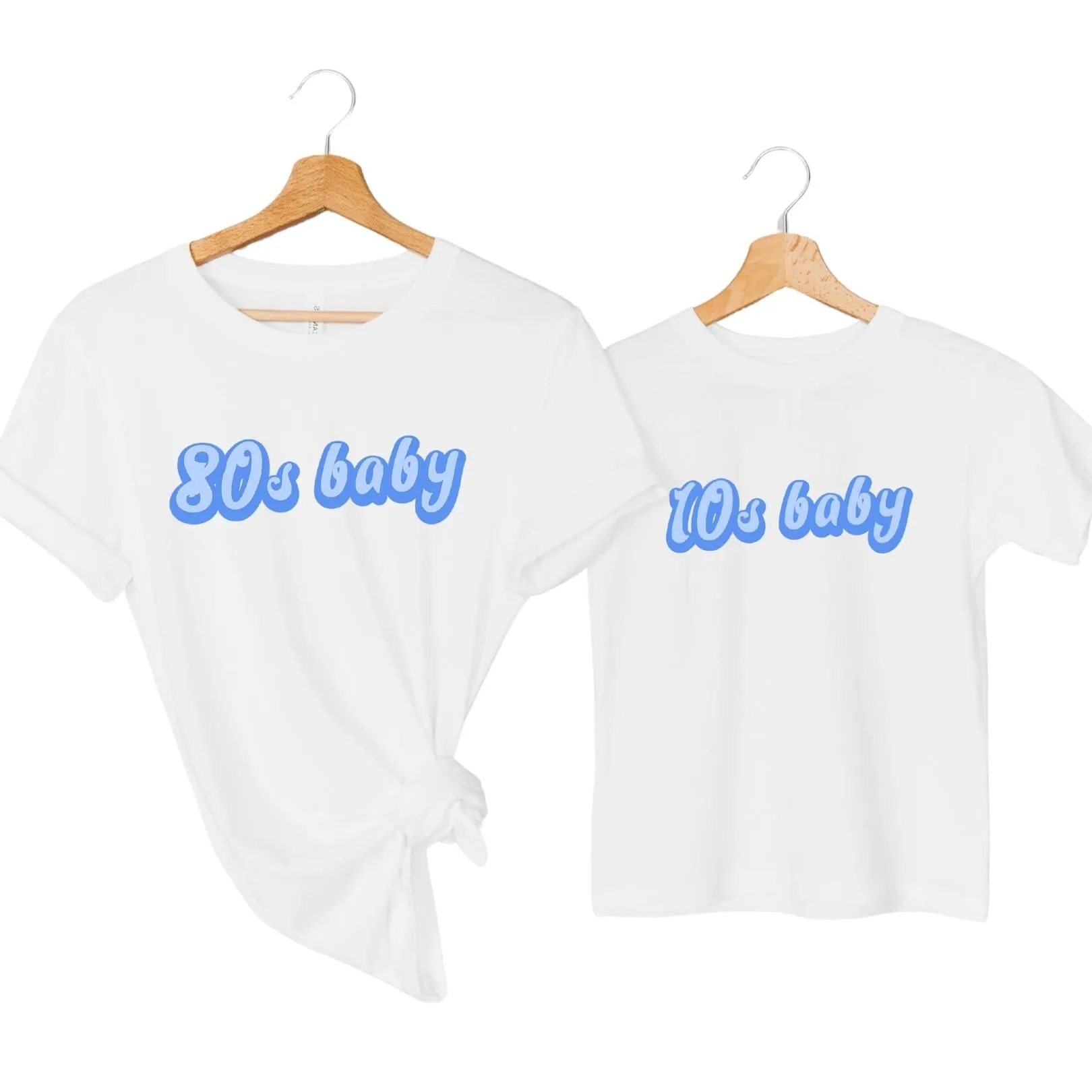 80s Baby & 10s Baby Matching Decade T-Shirts baby bump outfits discount