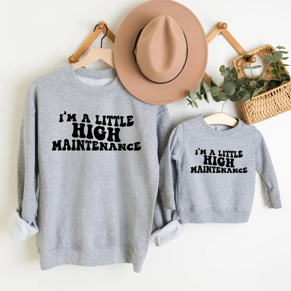 A Little High Maintenance Mum & Kid Matching Sweatshirts maternity wear outlet