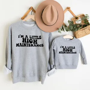 A Little High Maintenance Mum & Kid Matching Sweatshirts maternity wear outlet