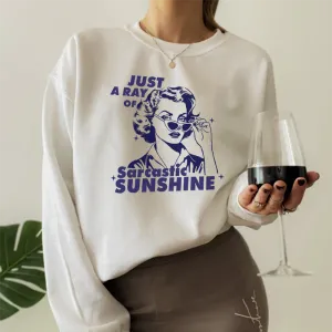 A Ray Of Sarcastic Sunshine Retro Women's Sweatshirt postpartum clothes sale