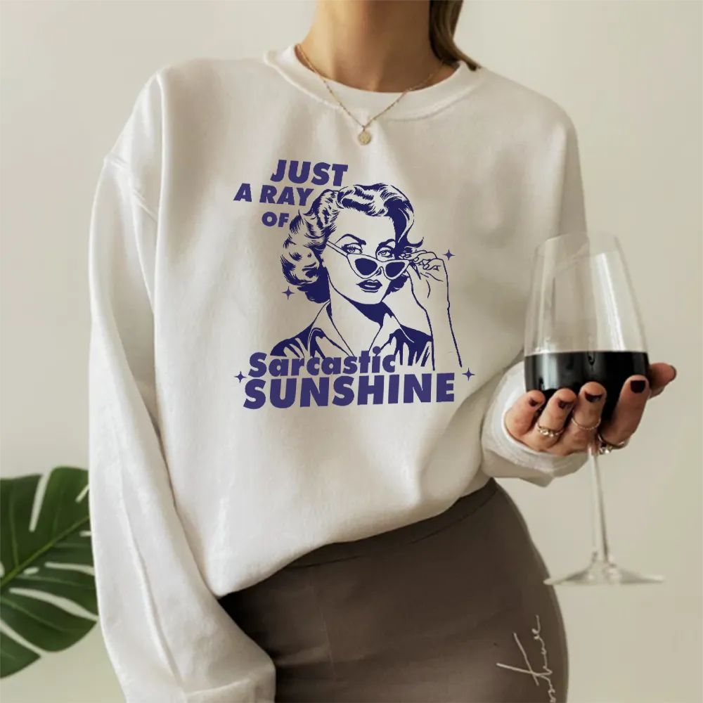 A Ray Of Sarcastic Sunshine Retro Women's Sweatshirt postpartum clothes sale