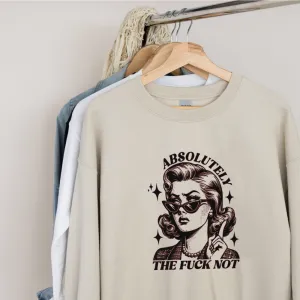 Absolutely Not Retro Graphic Sweatshirt postpartum clothes sale