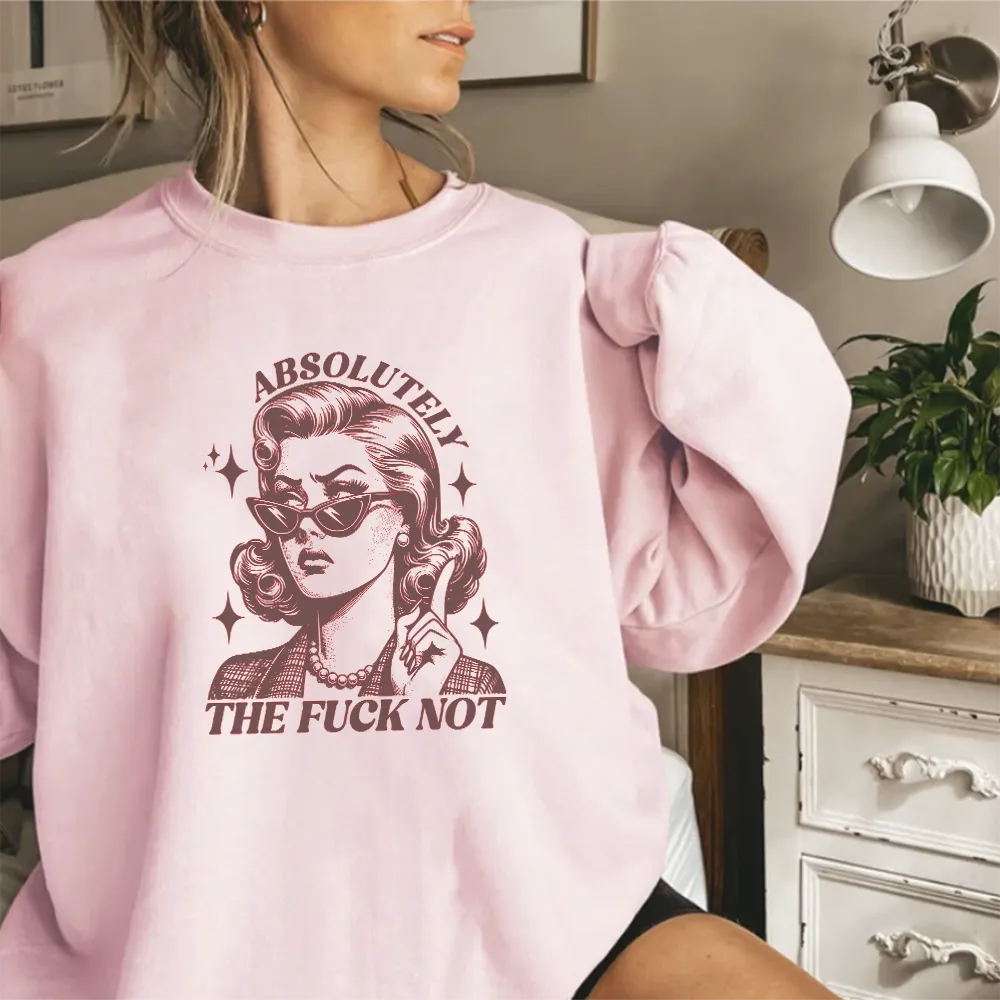 Absolutely Not Retro Graphic Sweatshirt postpartum clothes sale