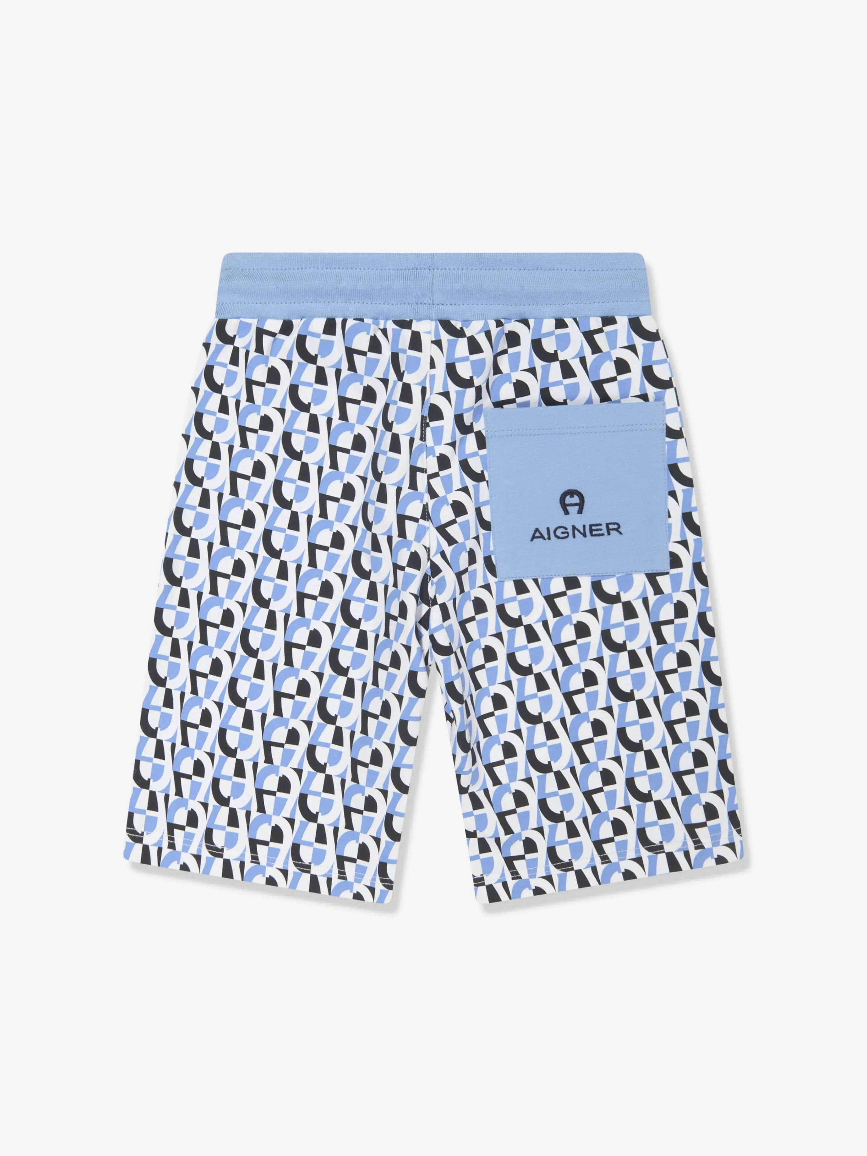 Aigner Boys Logo Bermuda Shorts in Blau