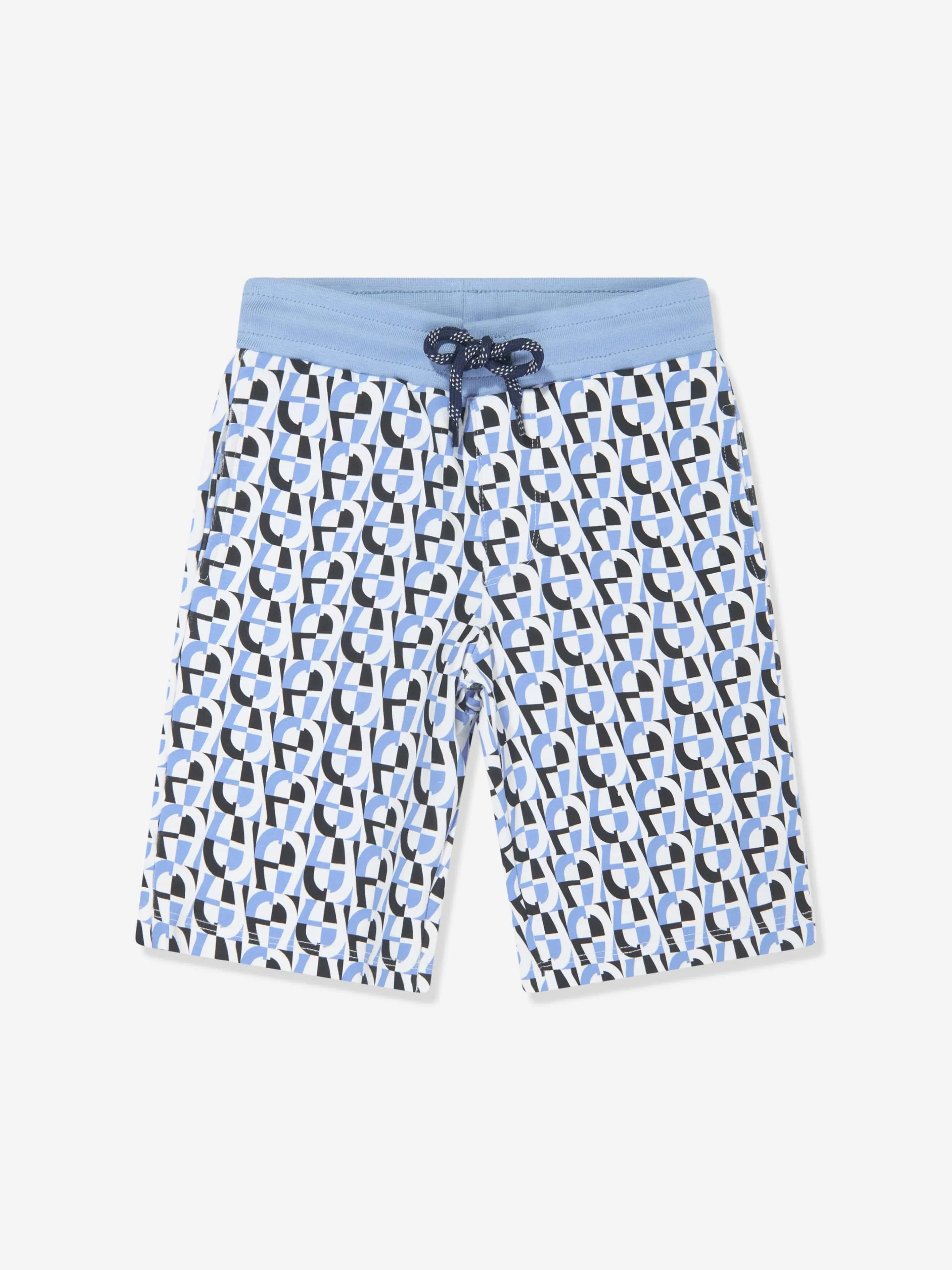 Aigner Boys Logo Bermuda Shorts in Blau
