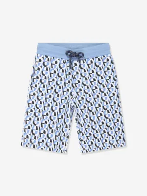 Aigner Boys Logo Bermuda Shorts in Blau