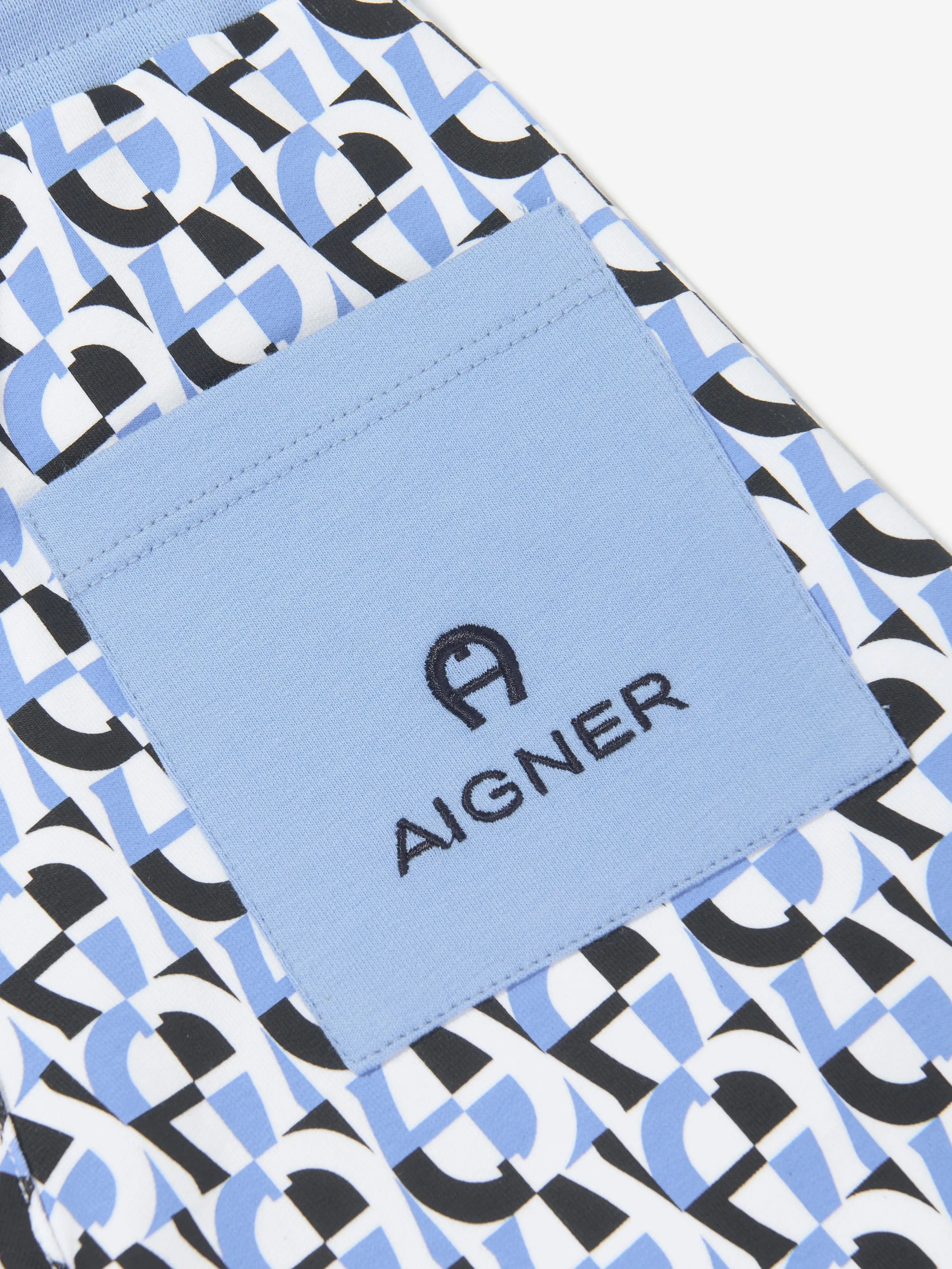 Aigner Boys Logo Bermuda Shorts in Blau
