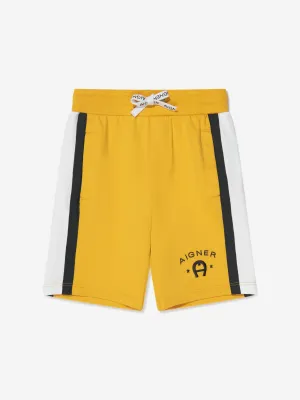Aigner Boys Logo Bermuda Shorts in Gelb