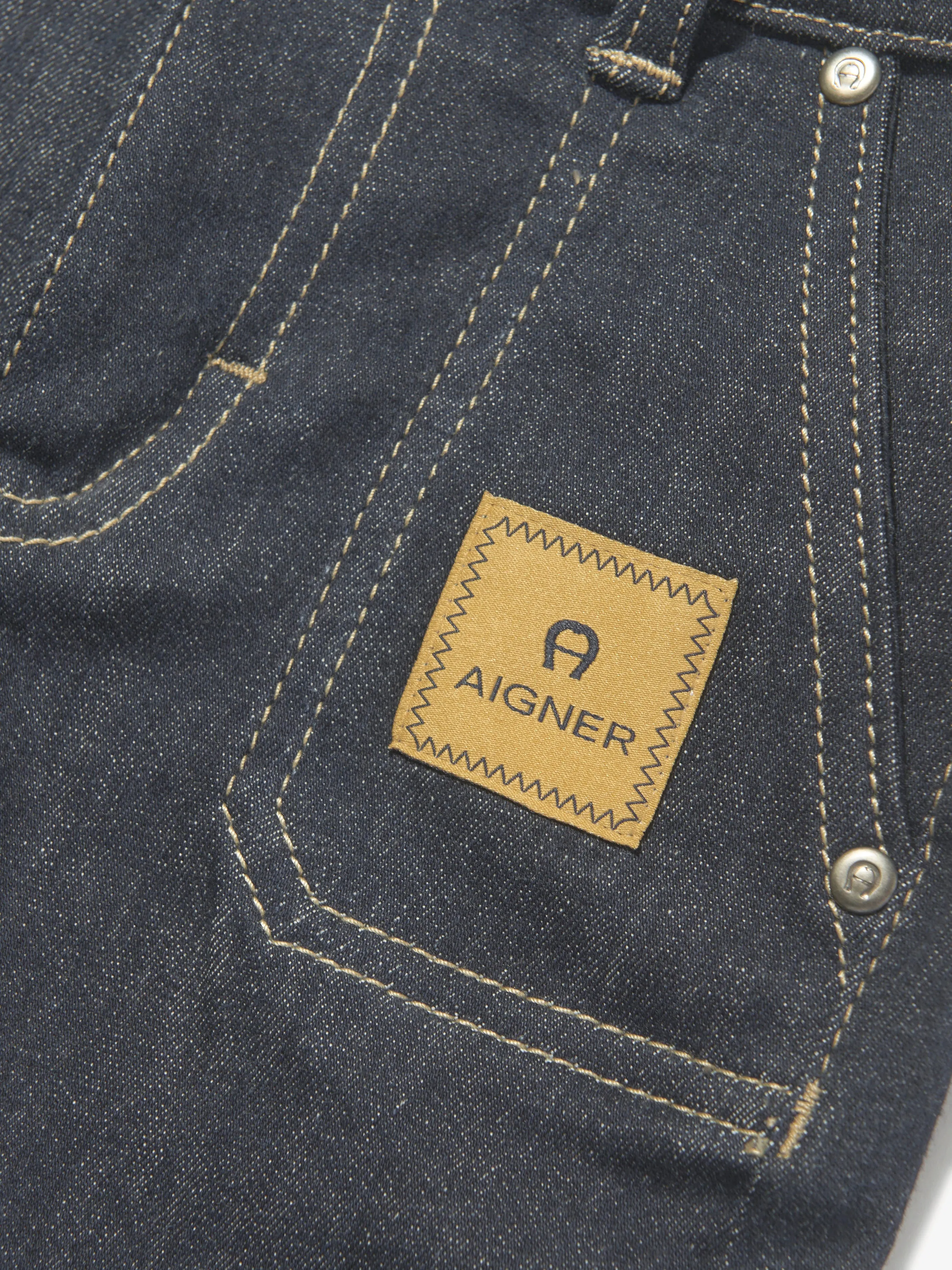 Aigner Boys Stretch Denim Shorts in Blau