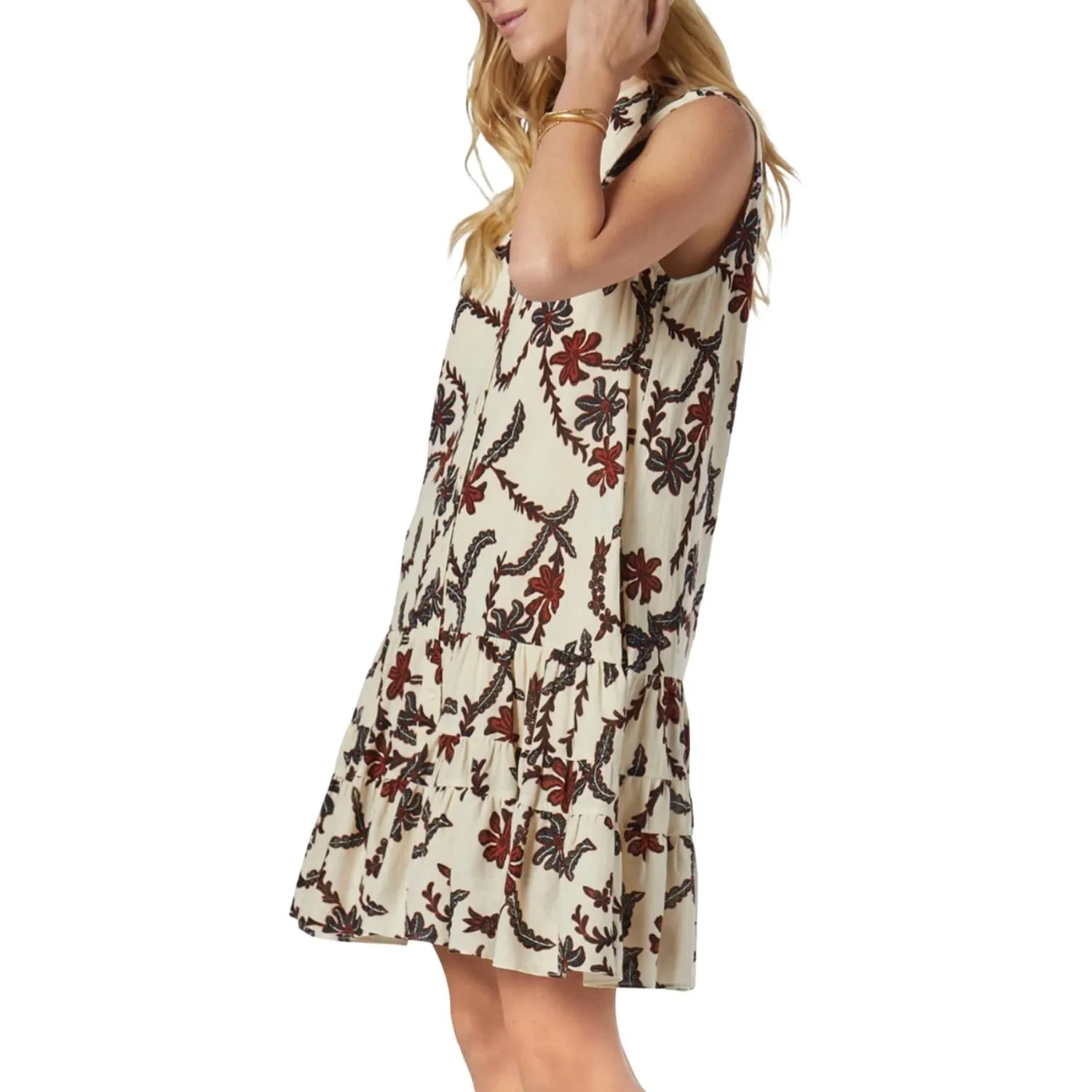 Alaga Mini Dress In Buttercream Multi