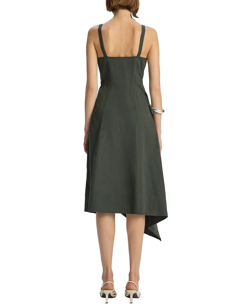 A.L.C. Scarlett Linen-Blend Midi Dress