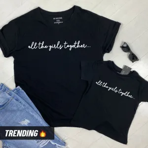 All The Girls Together Matching Black T-Shirts (MRK X) maternity leggings online