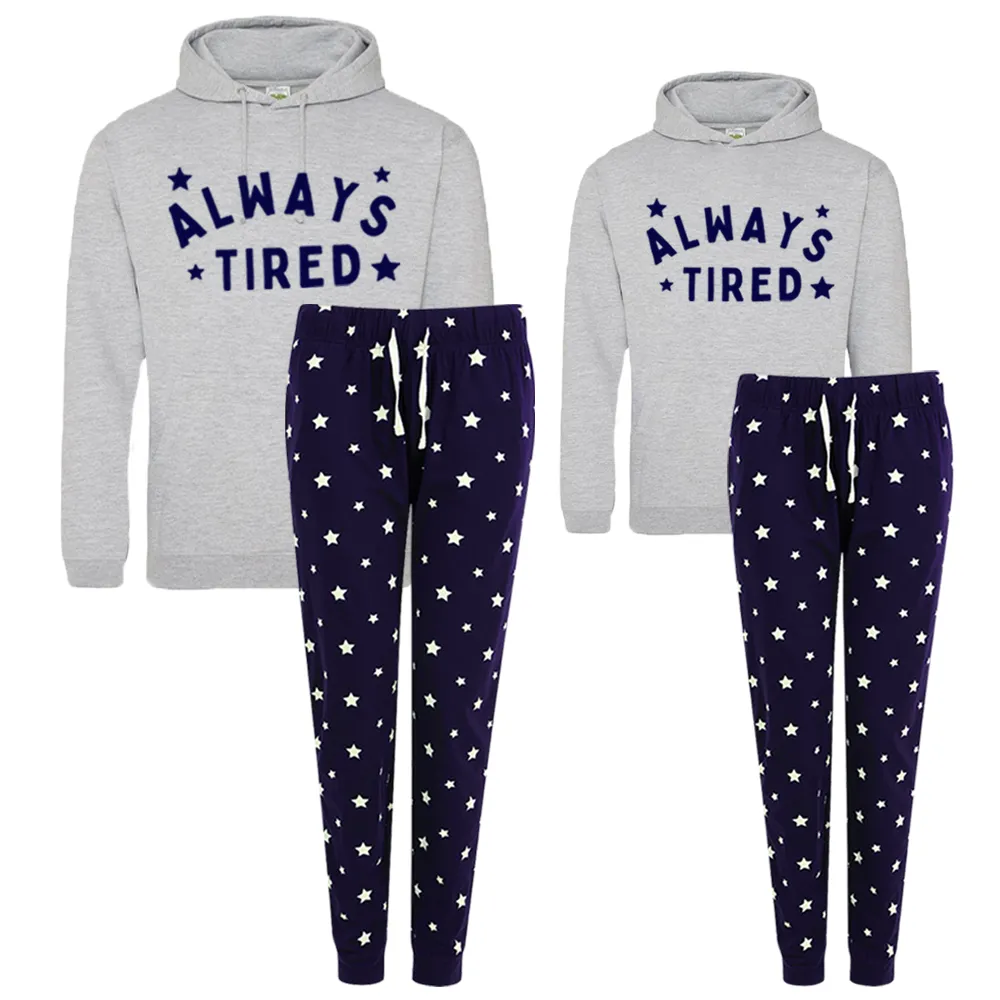 Always Tired/Never Tired Family Matching Star Pyjama & Hoodie Sets nursing tops best deals