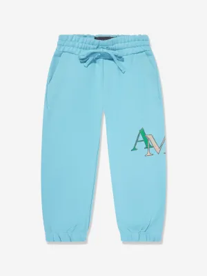 Amiri Kids Gestaffeltes Gekritzel-Logo Joggerhose in Blau