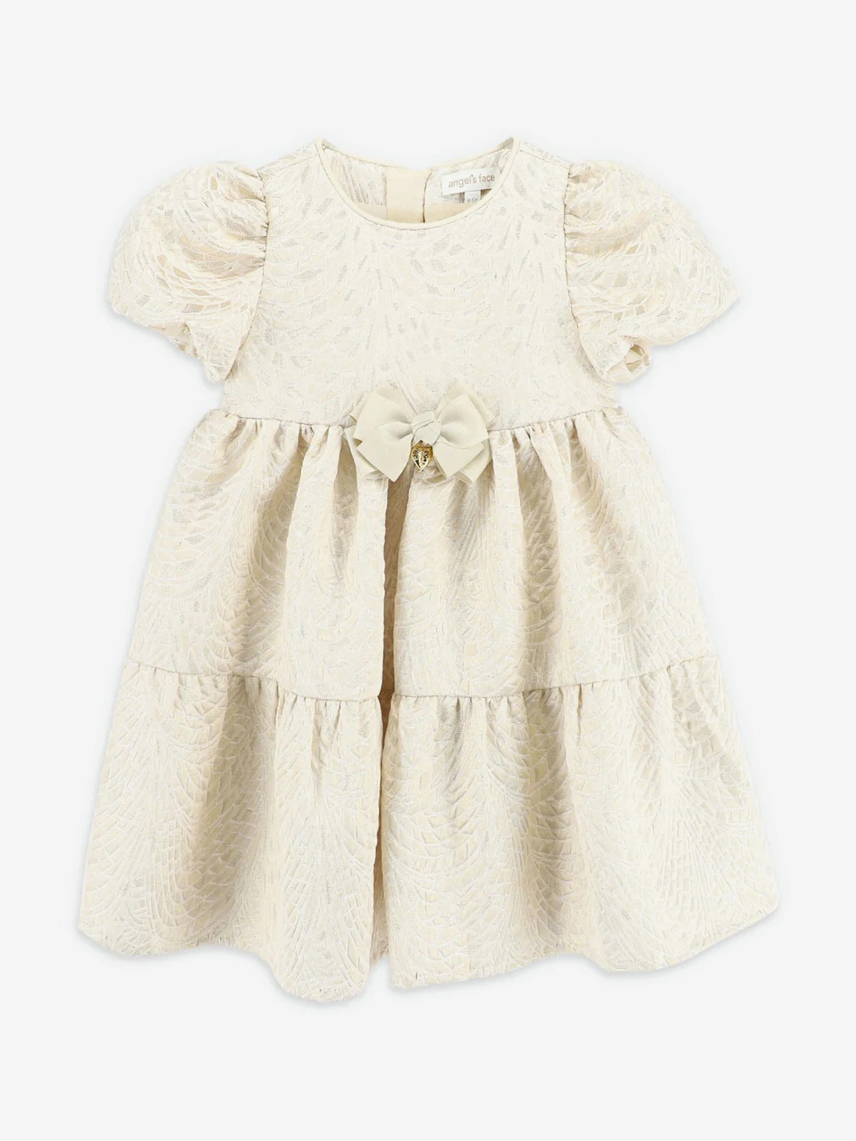 Engelsgesicht Mädchen Jordan Deco Jacquard Etagenkleid in Gold