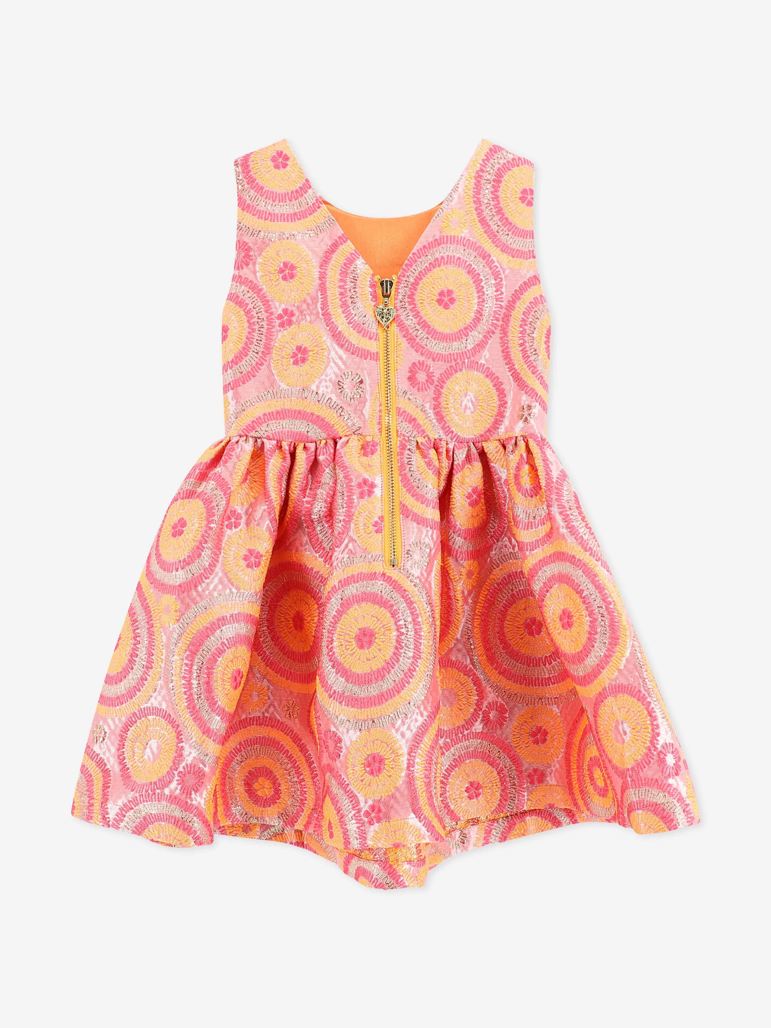 Engelsgesicht Mädchen Rubin Kreis Kleid in Orange