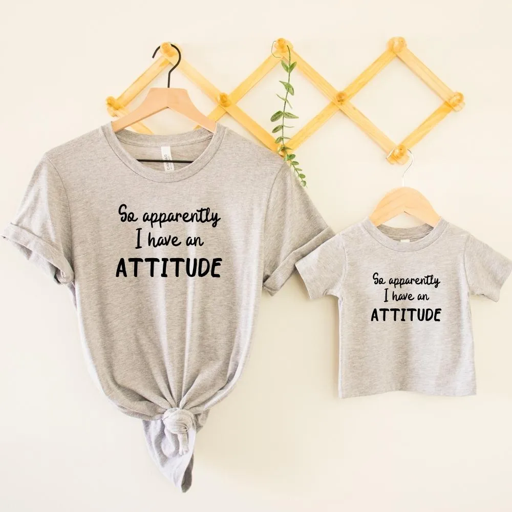 Apparently I Have An Attitude Matching T-Shirts nursing tops best deals