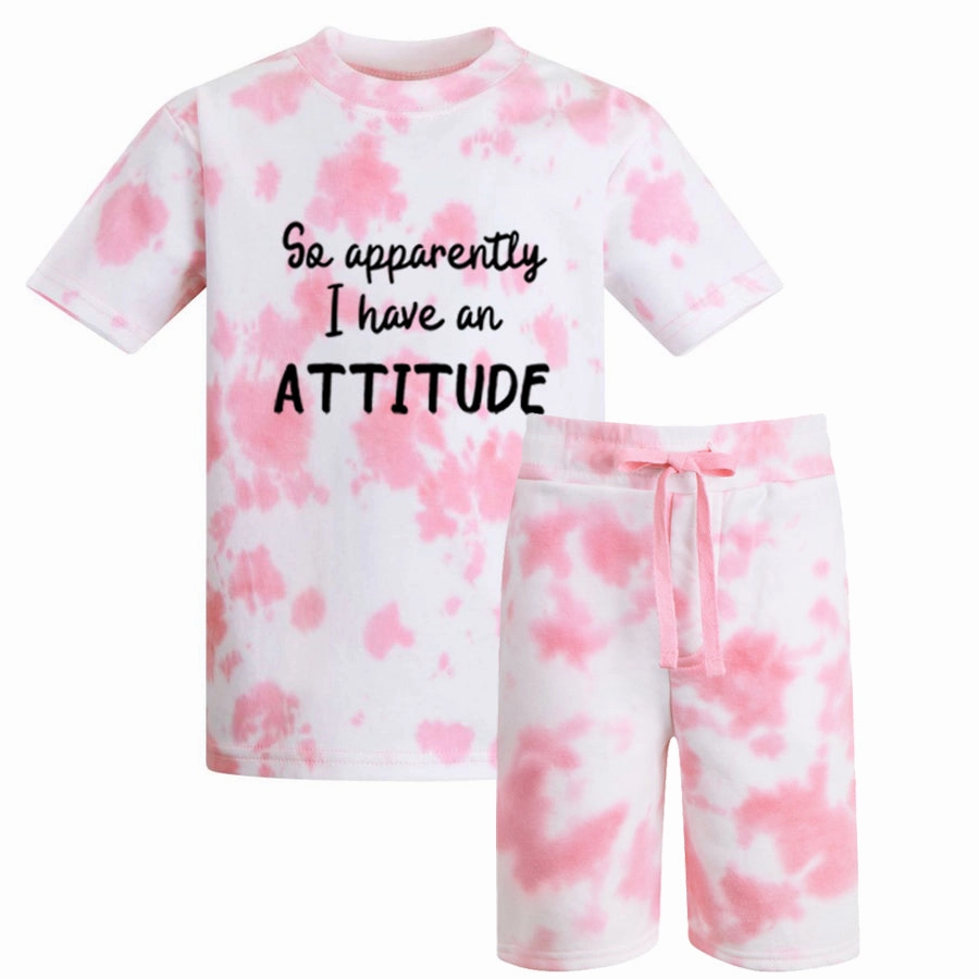 Apparently I Have Attitude Pink Tie-Dye Tee & Short Set girls jeans best deals