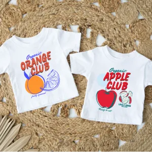 Apple & Orange Club Matching White T-Shirts girls pajamas promo