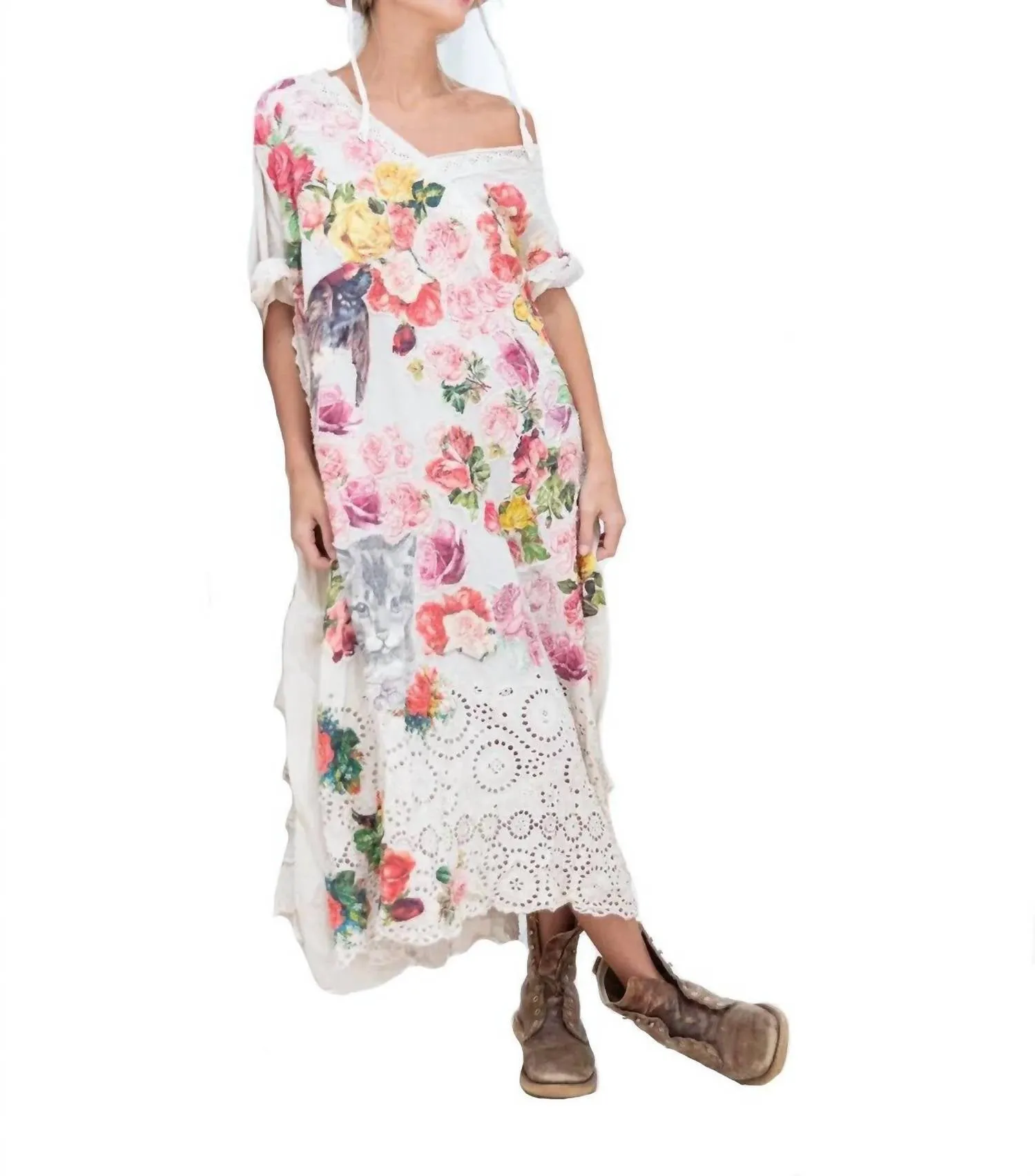 Appliqu Mattie Belle Dress In Moonlight