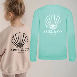 Ariel & Co 1989 Back Logo Kids Sweatshirt girls skirts clearance