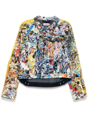 Art Denim Jacket winter jackets clearance