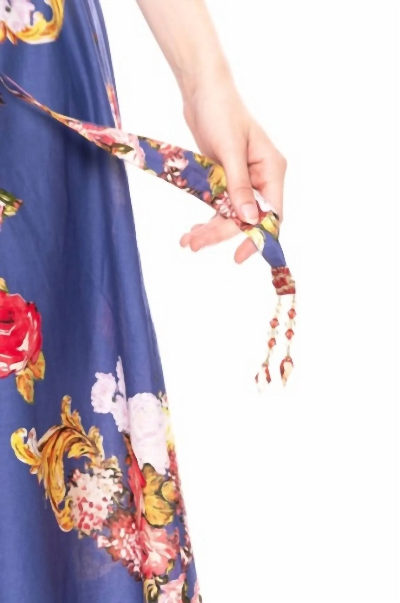 Autumn Blossom Shirt Dress In Blue Floral