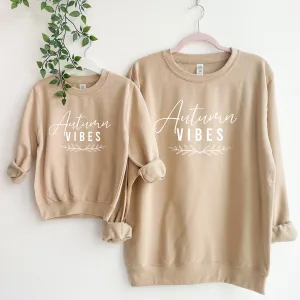 Autumn Vibes Mum Matching Desert Sand Sweatshirts breastfeeding tops cheap