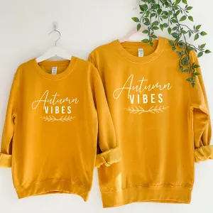 Autumn Vibes Mum Matching Mustard Sweatshirts breastfeeding tops cheap
